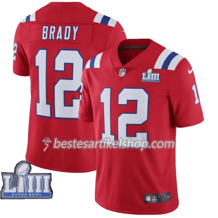 Herren New England Patriots Trikot Tom Brady 12 Nike Rot 2019 Super Bowl LIII Herren New England Patriots Trikot Tom Brady 12 Nike Rot 2019 Super Bowl LIII